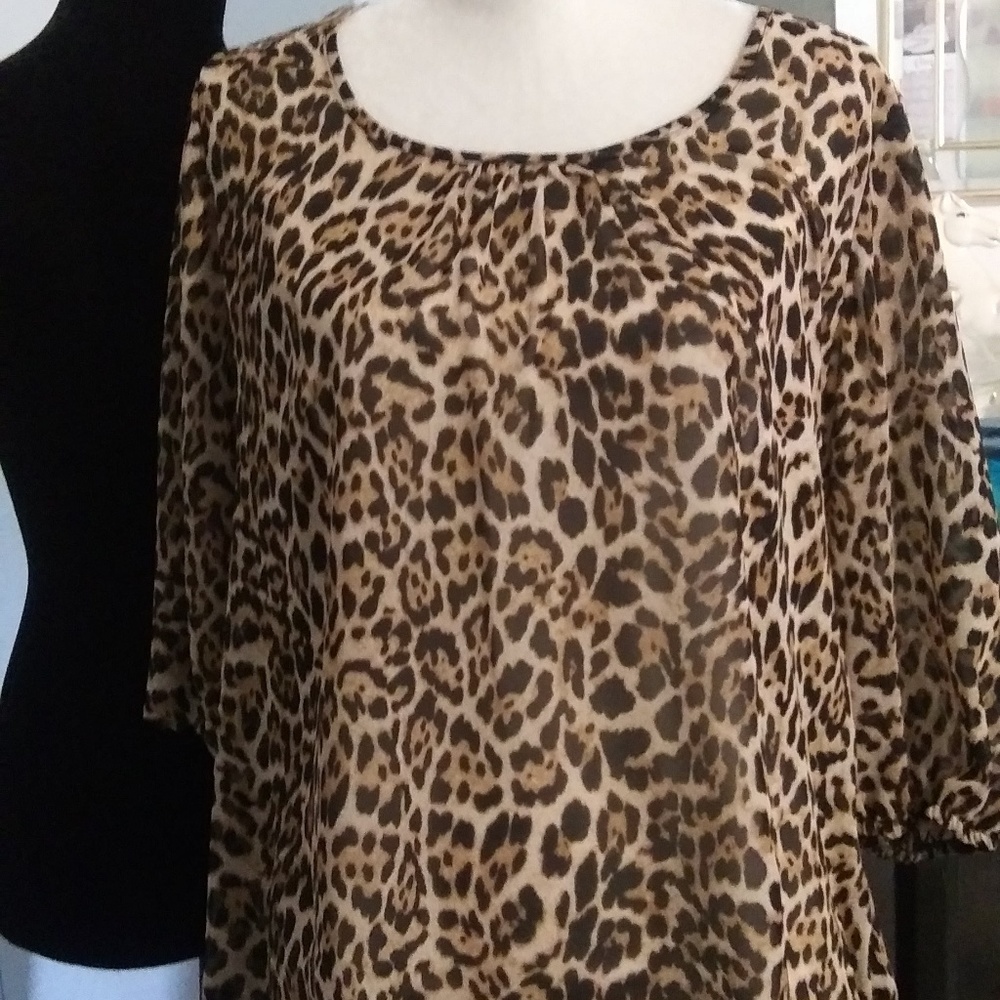 Animal print swimsuit cover up